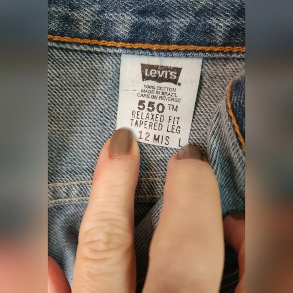 Levi's Vintage 90s 550 Relaxed‎ High Rise Tapered Denim Jeans, Size 12L